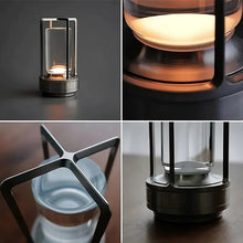 Close-up view of the Crystal Lantern Lamp, showcasing premium aluminum alloy and crystal glass.