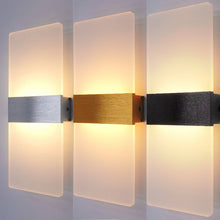 LumoGlow Warm LED Wall Lamp in three colors – silver, gold, and black, with soft warm lighting.