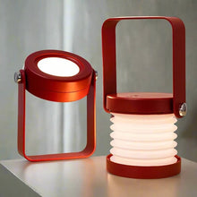 TrailOrb 4-in-1 Folding Lamp in a special red edition, displayed in both spotlight and lantern modes.